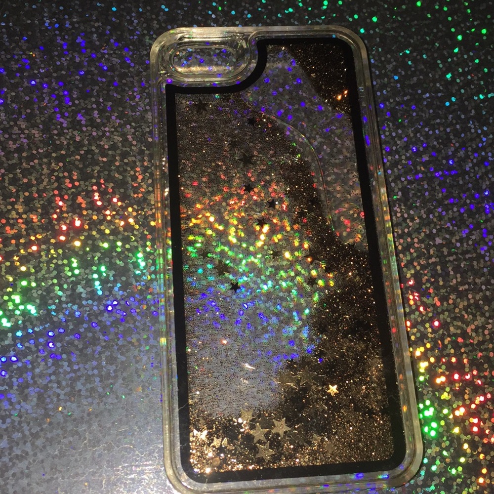 iPhone 5/5s5se case with glitter moving
